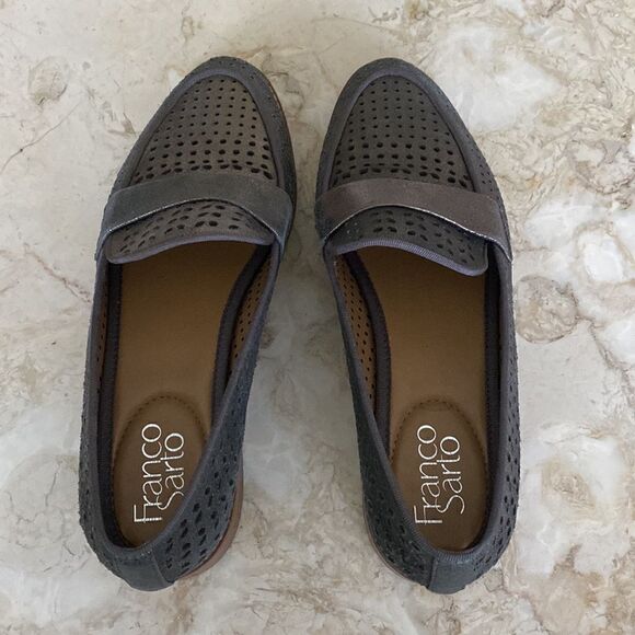 NWT! Franco Sarto Women's Hudley2 Loafer Dark Grey Metallic Classic Comfort - Picture 5 of 8